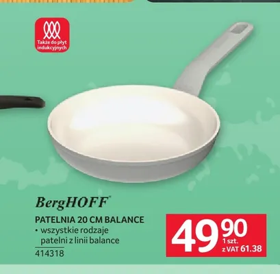 Patelnia 20 cm Balance BergHOFF promocja w Selgros