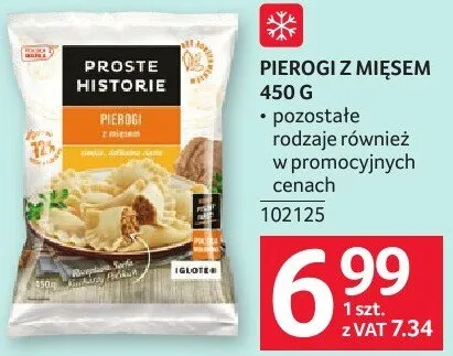 Pierogi z mięsem 450g Proste Historie 102125 promocja w Selgros