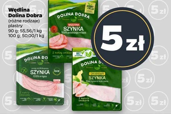 Wędlina szynka drobiowa w plastrach Dolina Dobra promocja w Netto