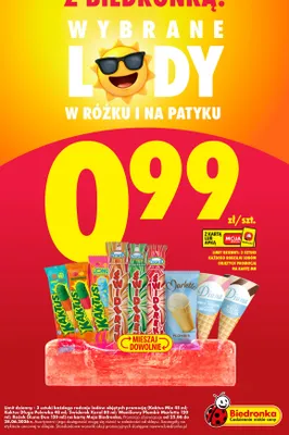 Lody Świderek Koral truskawkowy promocja w Biedronka
