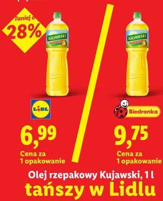 Olej rzepakowy Kujawski promocja w Lidl