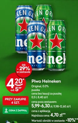 Piwo Original 0.0% promocja w Żabka