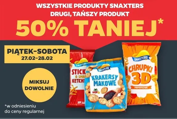 Wszystkie produkty Snaxters DRUGI -50% promocja w Netto