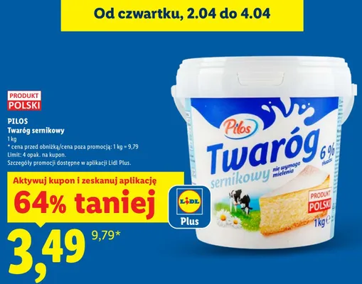 Twaróg sernikowy 6% promocja w Lidl