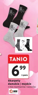 Skarpety damskie / męskie mix rozmiarów i wzorów promocja w Intermarche