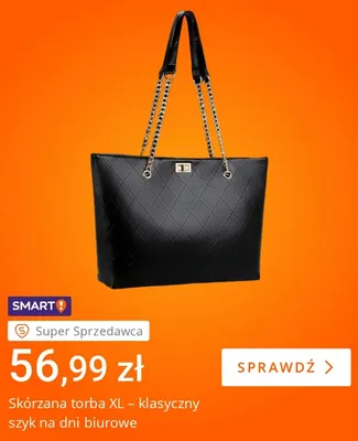 Skórzana torba XL – klasyczny szyk na dni biurowe promocja w Allegro
