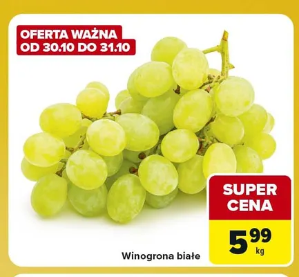 Winogrona białe promocja w Carrefour Market