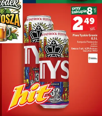 Piwo Tyskie Gronie promocja w TOPAZ