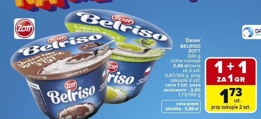Deser Belriso Zott promocja w Carrefour