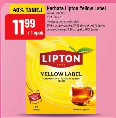 Herbata Lipton Yellow Label promocja w POLOmarket