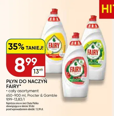 Płyn do naczyń Fairy Cytryna promocja w Chata Polska