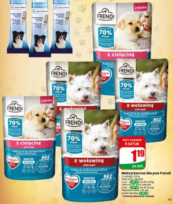 Karma mokra dla psa z cielęciną promocja w Dino