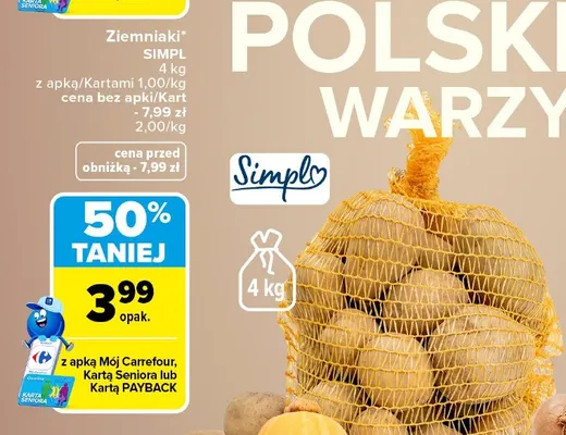 Ziemniaki Simpl promocja w Carrefour