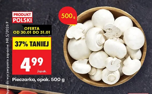 Pieczarka opak. 500g promocja w Biedronka