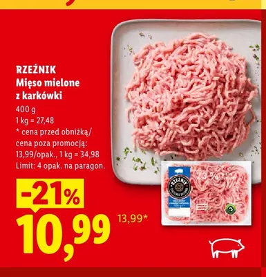 Mięso mielone z karkówki Rzeźnik promocja w Lidl