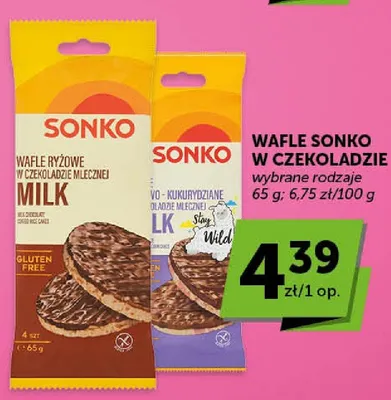 Wafle ryżowe w czekoladzie mlecznej Sonko Milk promocja w Euro Sklep
