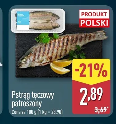 Pstrąg tęczowy patroszony promocja w Aldi