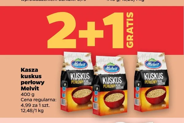 Kasza kuskus perłowy Melvit promocja w Netto