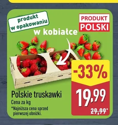Truskawki polskie Aldi promocja w Aldi