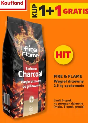 Węgiel drzewny Fire & Flame promocja w Kaufland