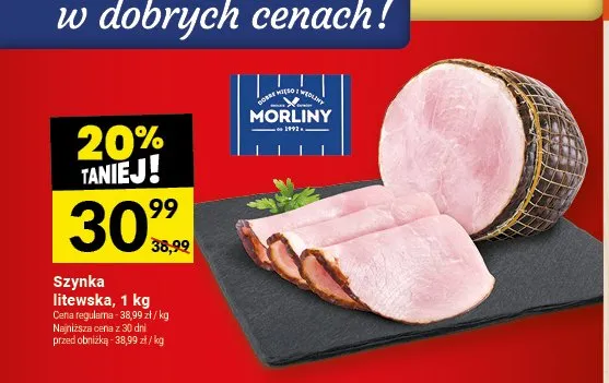 Szynka litewska Morliny promocja w Twój Market