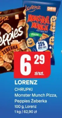 Chrupki monster munch pizza, peppies zeberka promocja w Chorten