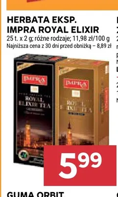 Herbata ekspresowa Impra Royal Elixir promocja w Stokrotka