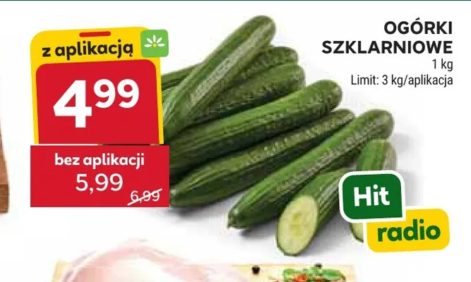 Ogórki szklarniowe promocja w Stokrotka