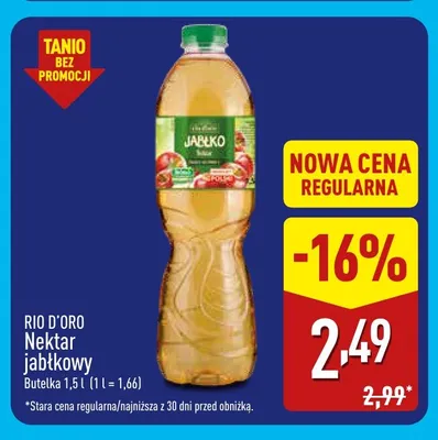 Nektar jabłkowy Rio D'Oro promocja w Aldi