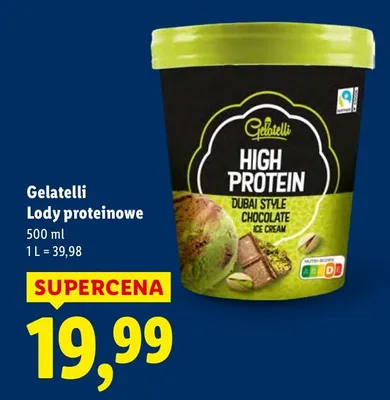 Lody proteinowe Gelatelli promocja w Lidl