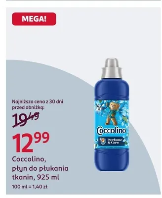 Płyn do płukania tkanin Coccolino, 925 ml promocja w Rossmann