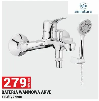 Bateria wannowa Arve z natryskiem promocja w Merkury Market