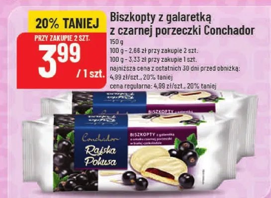 Biszkopt z galaretką czerwonej porzeczki promocja w POLOmarket