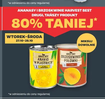 Ananas w puszce w plastrach Harvest Best promocja w Netto
