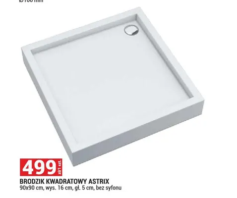 Brodzik kwadratowy Astrix promocja w Merkury Market