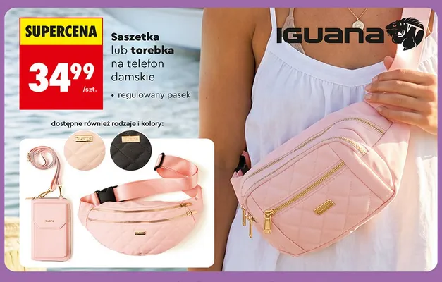 Torebka damska na telefon Iguana promocja w Biedronka