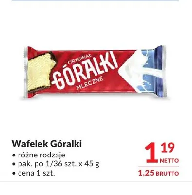 Wafelek Góralki Mleczne promocja w Makro