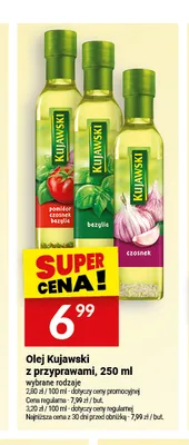 Olej rzepakowy Kujawski z bazylią promocja w Twój Market