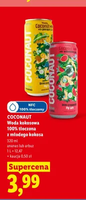 Woda kokosowa 100% tłoczona z młodego kokosa ananas Coconaut promocja w Lidl