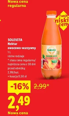 Nektar owocowo-warzywny Solevita promocja w Lidl