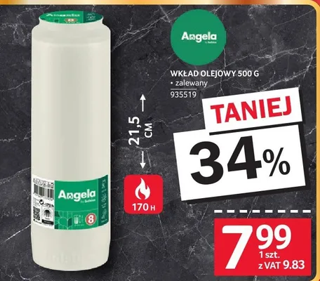 Wkład olejowy Angela 500 g promocja w Selgros