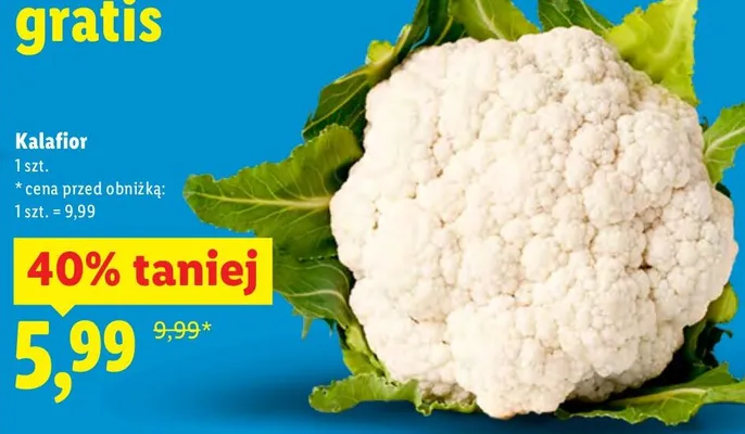 Kalafior Iglotex proste historie promocja w Lidl