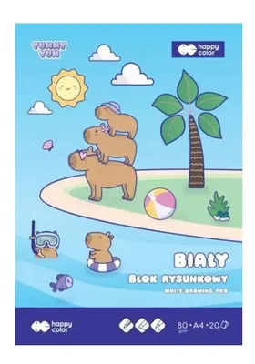 Blok rysunkowy biały Happy Color A4 promocja w Smyk