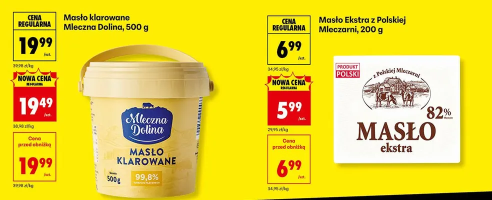 Masło klarowane Mleczna Dolina, 500 g promocja w Biedronka