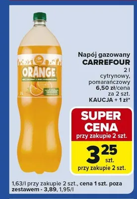 Napój gazowany cytrynowy, pomarańczowy promocja w Carrefour Express