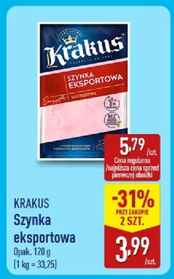 Szynka eksportowa Krakus promocja w Aldi