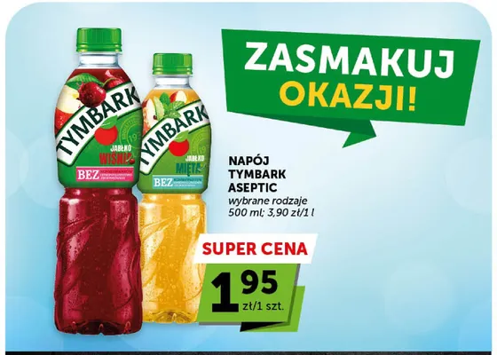 Napój Tymbark Aseptic Jabłko Mięta promocja w Euro Sklep