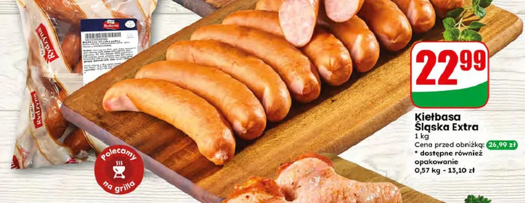 Kiełbasa Śląska Extra Agro Rydzyna promocja w Dino