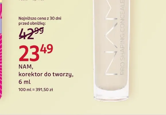 Korektor do twarzy NAM promocja w Rossmann