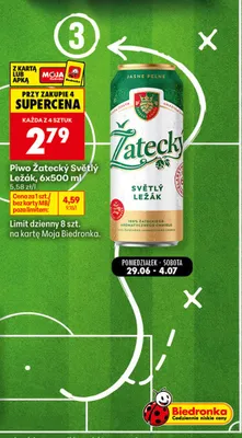 Piwo Žatecký Světlý Ležák 6-pak promocja w Biedronka